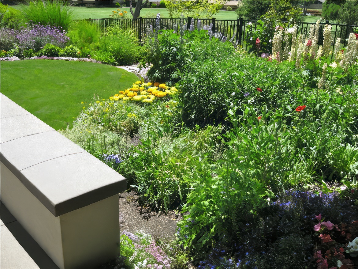 Short Wall and Perennial Plantings