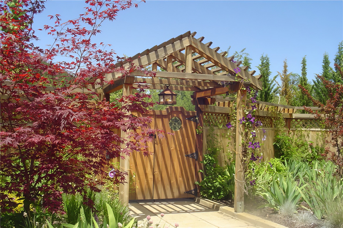 Glorious Gate with Red Maple