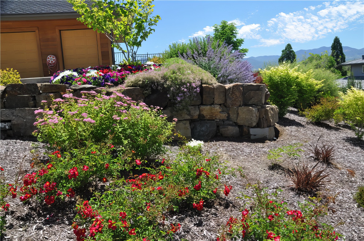 Large Native Rock Wall Construction