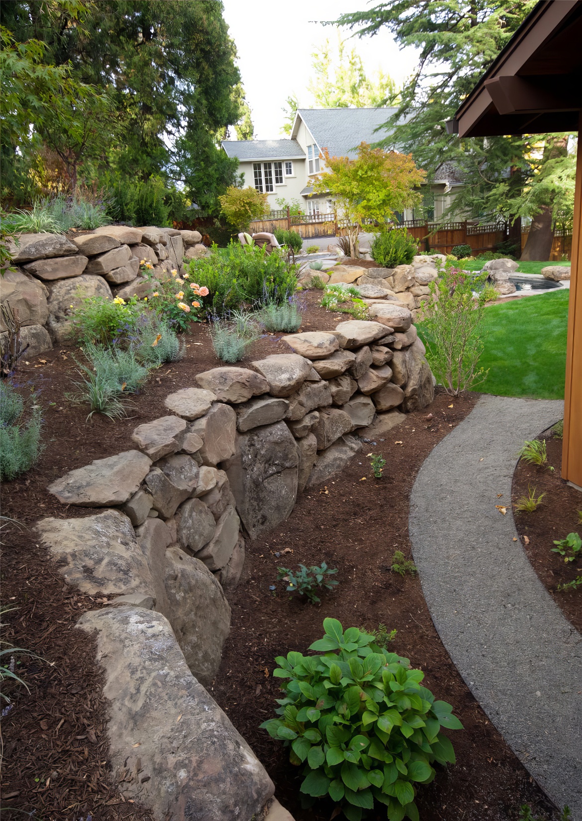 Rock Retaining Wall