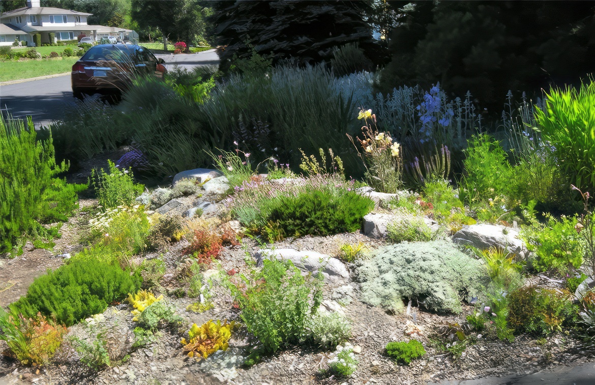 Groundcover and Rock